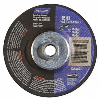 NORTON Depressed Ctr Whl T27 5x1/4x5/8-11, 25TY65