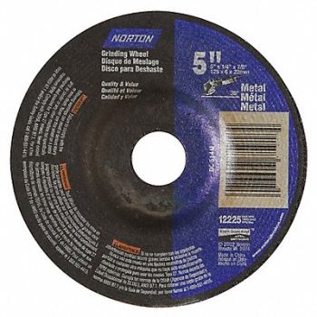 NORTON Depressed Ctr Whl T27 5x1/4x7/8, 25TY68