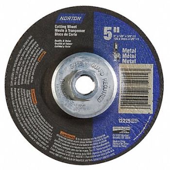 NORTON Depressed Ctr Whl T27 5x1/8x5/8-11, 25TY69