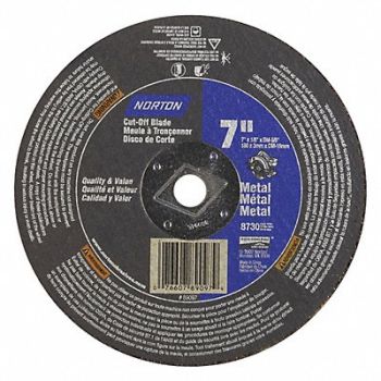 NORTON CutOff Wheel Metal 7 x1/8 x5/8 8730rpm, 25TY87