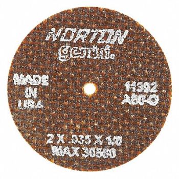 NORTON CutOff Whl Gemini 2 x.035 x1/8 30560rpm, 25TY97