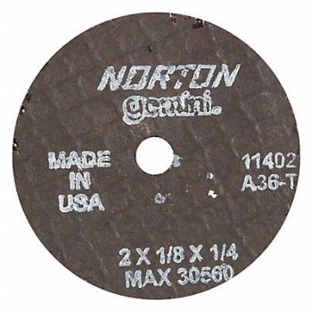 NORTON CutOff Whl Gemini 2 x1/8 x1/4 30560rpm, 25TY98