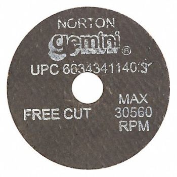 NORTON CutOff Whl Gemini 2 x1/8 x3/8 30560rpm, 25TY99
