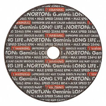 NORTON CutOff Whl Gemini 3 x1/8 x3/8 25465rpm, 25TZ05