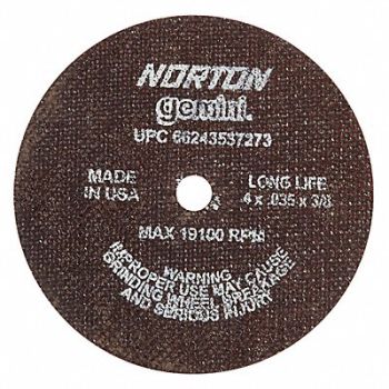 NORTON CutOff Whl Gemini LongLife 4 x.035 x3/8, 25TZ27