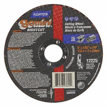 NORTON CutOff Whl Gemini 5 x3/32 x7/8 12225rpm, 25TZ32