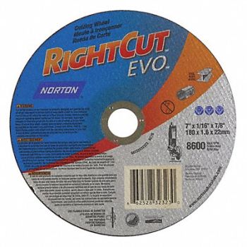 NORTON CutOff Whl Gemini 7 x1/16 x7/8 8600rpm, 25TZ38