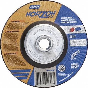 NORTON Depressed Ctr. Wheel T27 6in 5/8in-11, 25TZ54