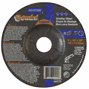 NORTON Depressed Ctr Whl T27 5x1/4x7/8, 25TZ69