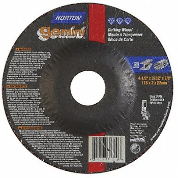 NORTON Depressed Ctr Whl T27 4-1/2x3/32x7/8, 25TZ77