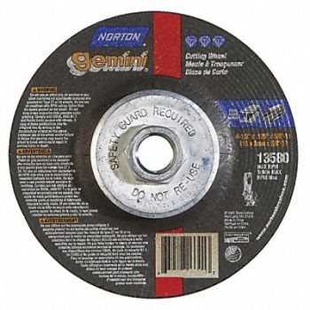 NORTON Depressed Center Wheel 13580 RPM, 25TZ83