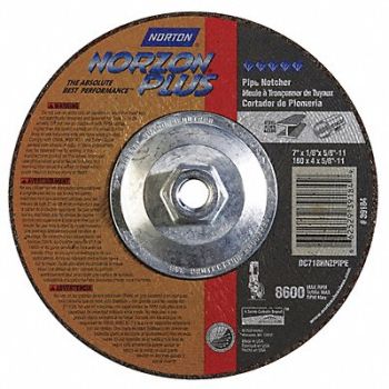 NORTON Depressed Ctr. Wheel T27 7in 5/8in-11, 25TZ95