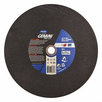 NORTON CutOff Whl Gemini 14 x3/32 x1 4365rpm, 25UA10