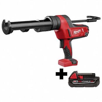 MILWAUKEE M18 Cordless Caulk Gun M18 2.0 Battery, 387HJ0
