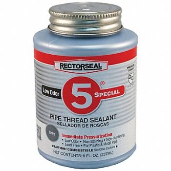 RECTORSEAL Pipe Thread Sealant 9.6076 fl oz Gray, 41JG44