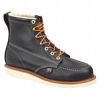 THOROGOOD SHOES Boot Black Moc Toe 6 10 D PR, 266P56