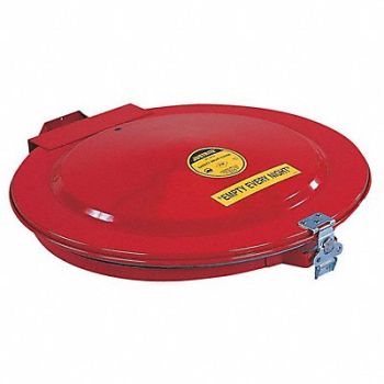 GRAINGER APPROVED Drum Cover Red Steel 55 gal, 3TCT8