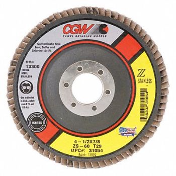 CGW ABRASIVES Flap Disc 4.5x7/8 T29 ZS XL 80G, 267W15