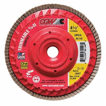 CGW ABRASIVES Flap Disc 4.5x5/8-11 Z3 40G ZA, 267U55