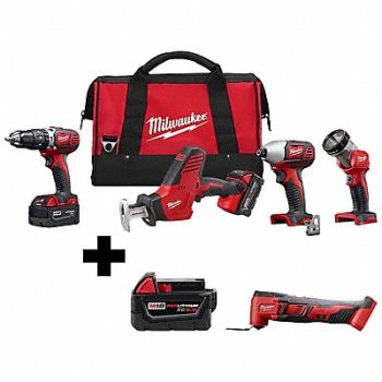 MILWAUKEE M18 4-Tool Kit M18 5.0 M18 Multi-Tool, 388TG2
