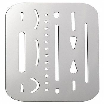 WESTCOTT Stencil/Shield Zone Stainless Steel, 26CT59