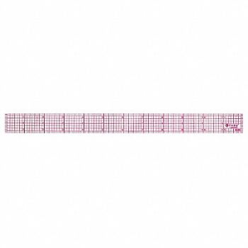 WESTCOTT Ruler Plastic Lined 16ths 12in Transprnt, 26CT78