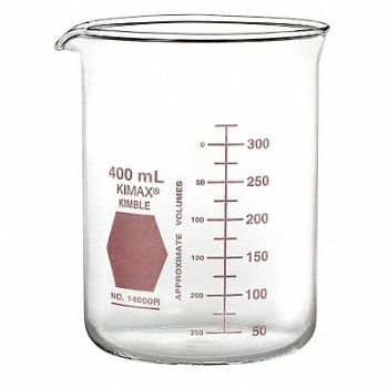 KIMBLE KIMAX Griffin Beaker Low Form Glass 50mL PK12, 26CV70