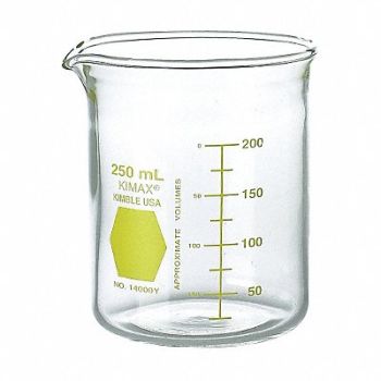KIMBLE KIMAX Griffin Beaker Low Form Glass 600mL PK6, 26CV78