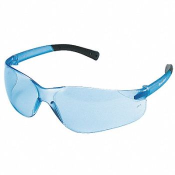 MCR SAFETY Safety Glasses Light Blue Scratch-Resist, 3NTZ6