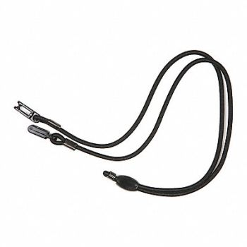 MCR SAFETY Breakaway Eyewear Lanyard Black Clip, 26G939