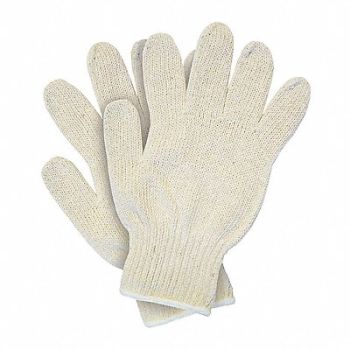 MCR SAFETY Heavy Wght 100 per Cotton Natural L PK12, 26H428