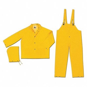 MCR SAFETY Classic .35Mm Pvc Poly Suit 3 Pc Fr L, 26J001