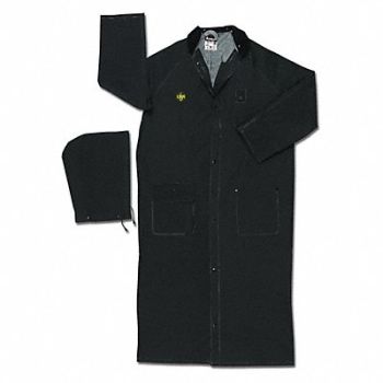 MCR SAFETY Rider Raincoat Black XL, 9MGY5