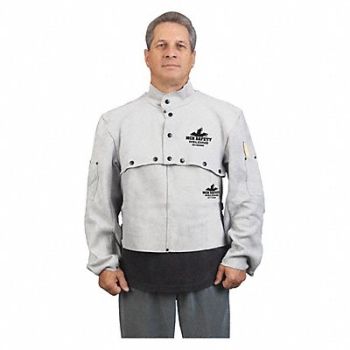 MCR SAFETY Leather Welding Cape Jacket Xl, 26J744