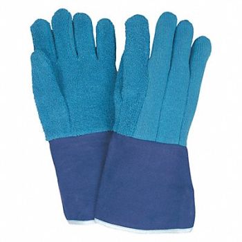 MCR SAFETY Heat-Resistant Gloves L Blue PK12, 26K026