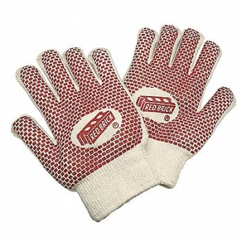MCR SAFETY Knit Gloves L Beige/White PK12, 26K161