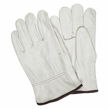 MCR SAFETY J3512 Leather Gloves Beige M PK12, 26K369