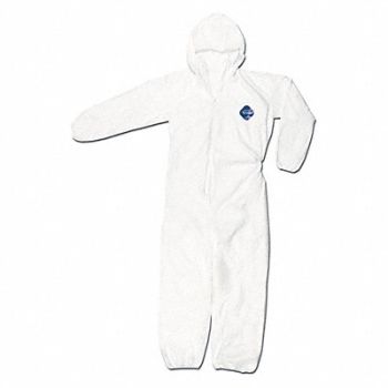 MCR SAFETY Tyvek Coverall W Hood XL PK25, 26K899