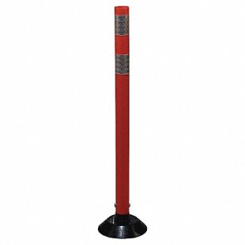 GRAINGER APPROVED G6577 Delineator Post Orange HDPE 36 In, 26K987