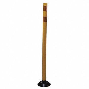 GRAINGER APPROVED G6578 Delineator Post Yellow HDPE 48 In, 26K989