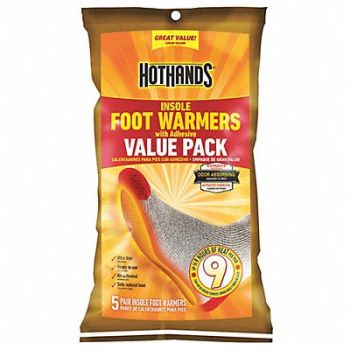 HOTHANDS Foot Warmer 7-3/4 in x 2-3/4 in PK5, 26KF13