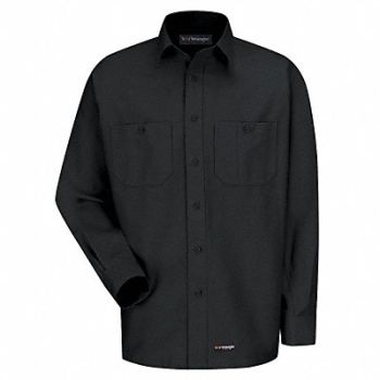 DICKIES Long Sleeve Shirt Black Polyester/Cotton, 26KN24