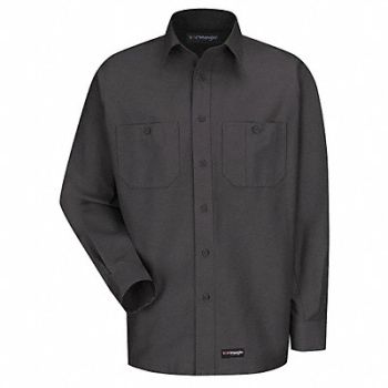 DICKIES Long Sleeve Shirt Charcoal Poly/Cotton, 26KN36