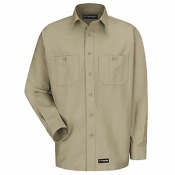 DICKIES Long Sleeve Shirt Khaki Polyester/Cotton, 26KN45