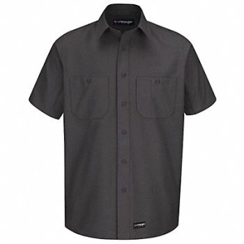 DICKIES Short Sleeve Shirt Chrcl Poly/Cottn 2XL, 26KN90