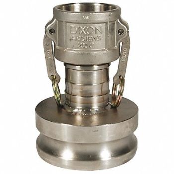 DIXON VALVE COUPLING Cam and Groove Adapter Size 2x3in 316 SS, 26W652