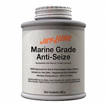 JET-LUBE Marine Grd Anti-Seize 1/2 lb BrshTp Cn, 26W747