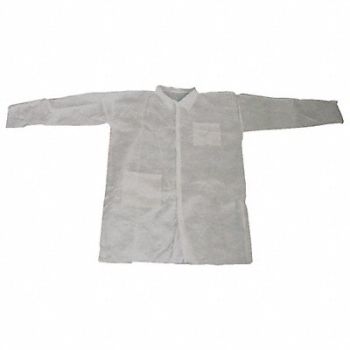 CONDOR G6098 Lab Coat White Button XL PK25, 26W797
