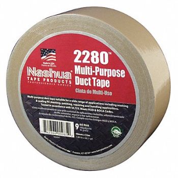 NASHUA Duct Tape Tan 1 7/8 in x 60 yd 9 mil, 26W992
