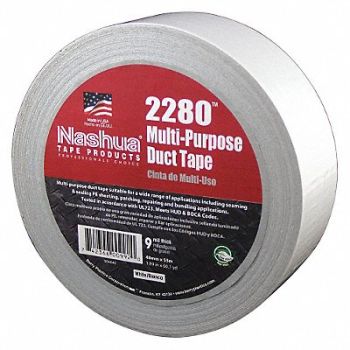 NASHUA Duct Tape White 1 7/8 in x 60 yd 9 mil, 26W993